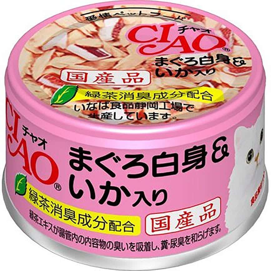 CIAO 貓罐頭 白身金槍魚+魷魚 85g (粉紅) (A-03) (圖片2)