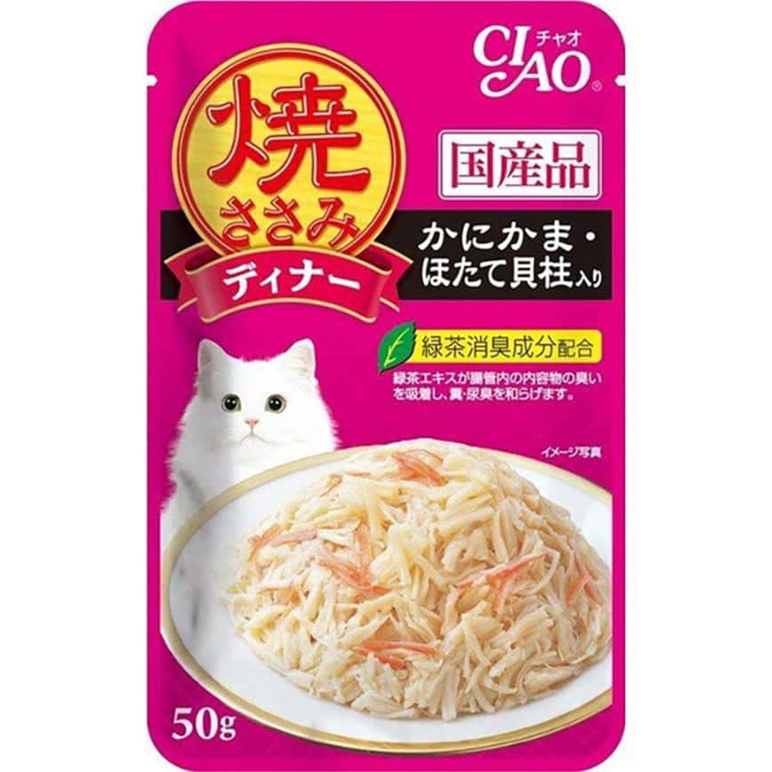 CIAO 貓濕糧 日本燒雞肉晚餐包 蟹柳+扇貝 40g (紫紅) (IC-281) (圖片2)