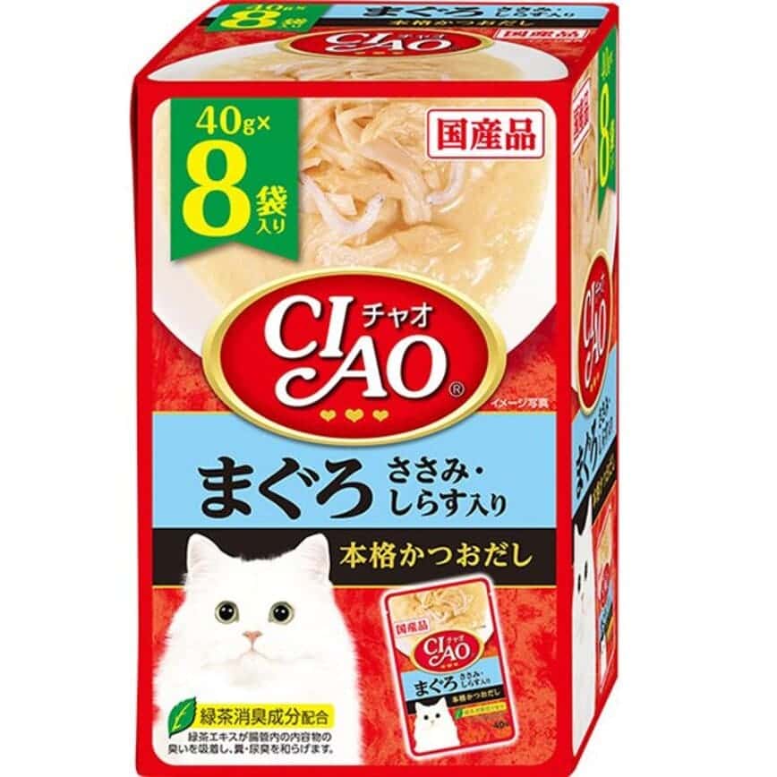 CIAO 貓濕糧 金槍魚雞肉白飯魚 40g 8袋入 (IC-382) (圖片2)