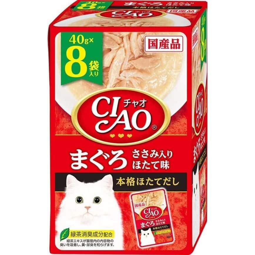 CIAO 貓濕糧 金槍魚雞肉扇貝 40g 8袋入 (IC-381) (圖片2)