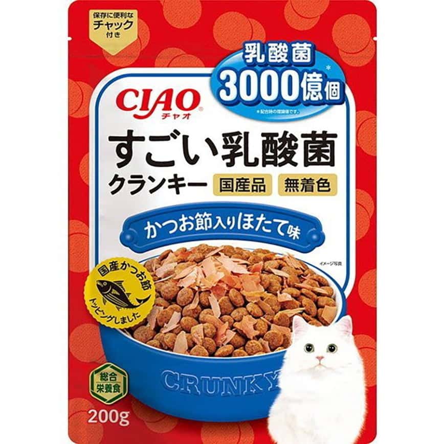 CIAO 貓糧 日本3000億個乳酸菌 鰹魚+扇貝 200g (藍) (P-253) (圖片2)
