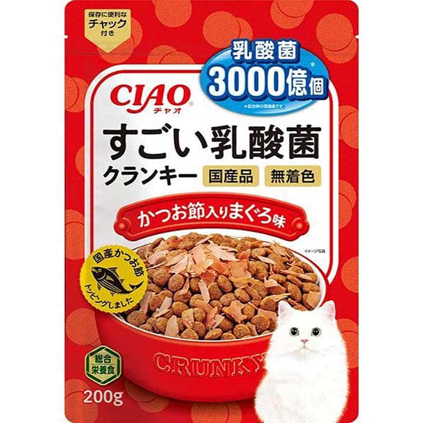 CIAO 貓糧 日本3000億個乳酸菌 鰹魚+金槍魚 200g (紅) (P-251) (圖片2)