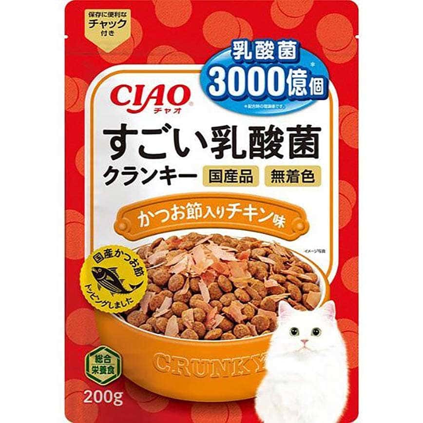 CIAO 貓糧 日本3000億個乳酸菌 鰹魚+雞肉 200g (橙) (P-254) (圖片2)