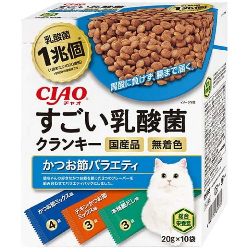 CIAO 貓糧 日本1兆個乳酸菌 鰹魚雜錦 20g 10袋入 (P-246) (圖片2)