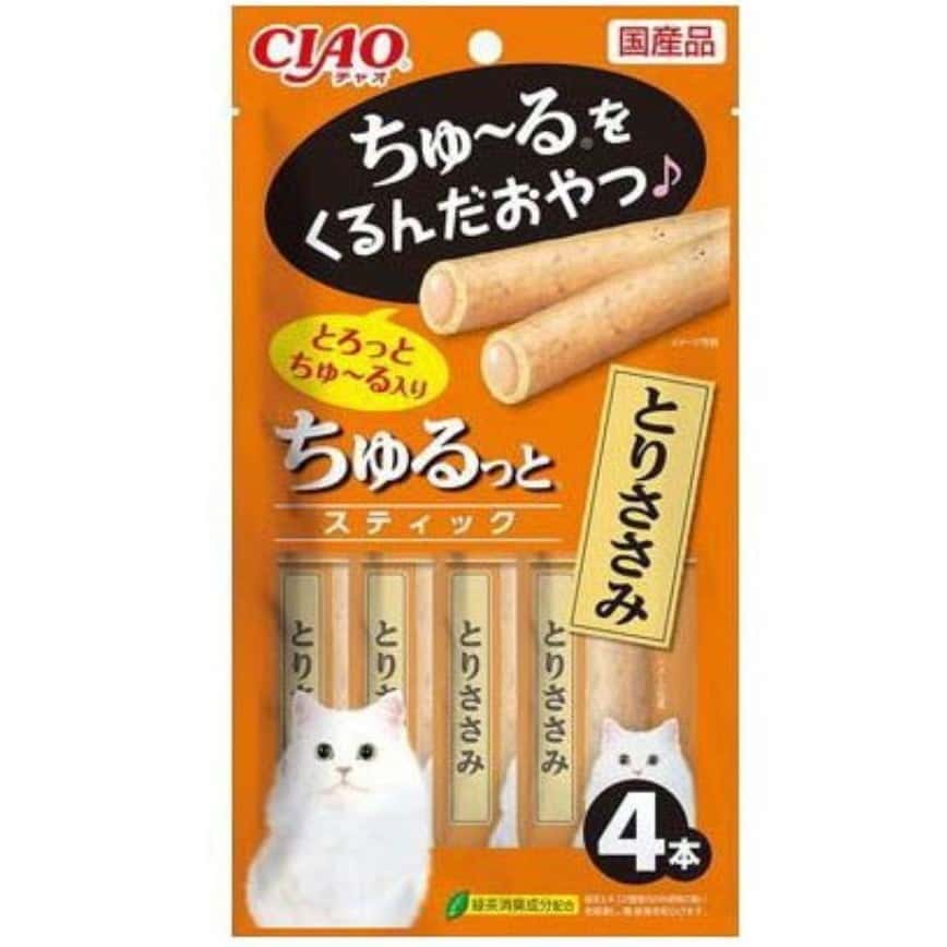 CIAO 貓零食 日本軟心流心棒 雞肉味 4本入 (橙) (CS-124) (圖片2)
