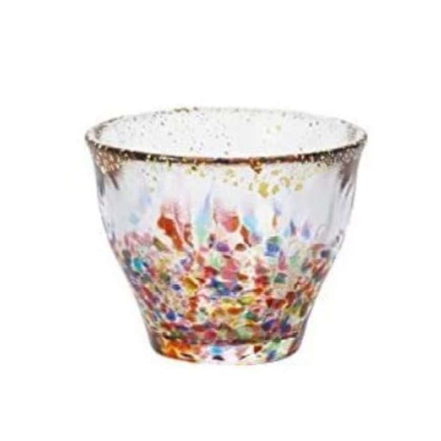 日本清酒杯 津輕びいどろ 金彩煙花 F-71894 (圖片2)