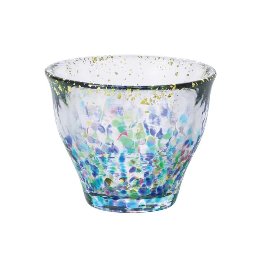 日本清酒杯 津輕びいどろ 金彩祭典 F-71889 (圖片2)