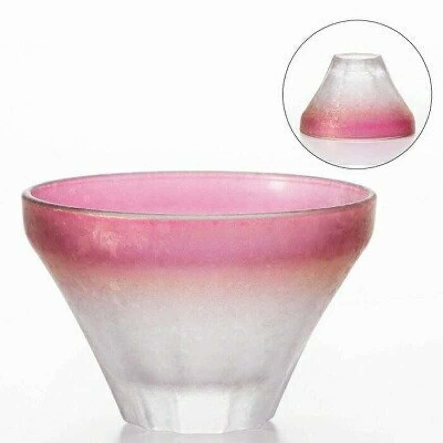 日本清酒杯 富士山盃 粉紅 85ml (7062) (圖片2)