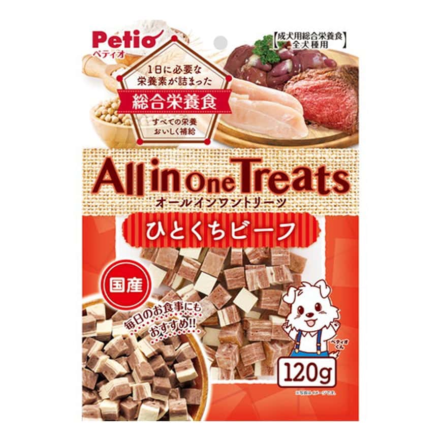 Petio 狗零食 日本產 All in One Treats 綜合營養 濃郁一口牛肉粒 120g (90502664) (圖片2)