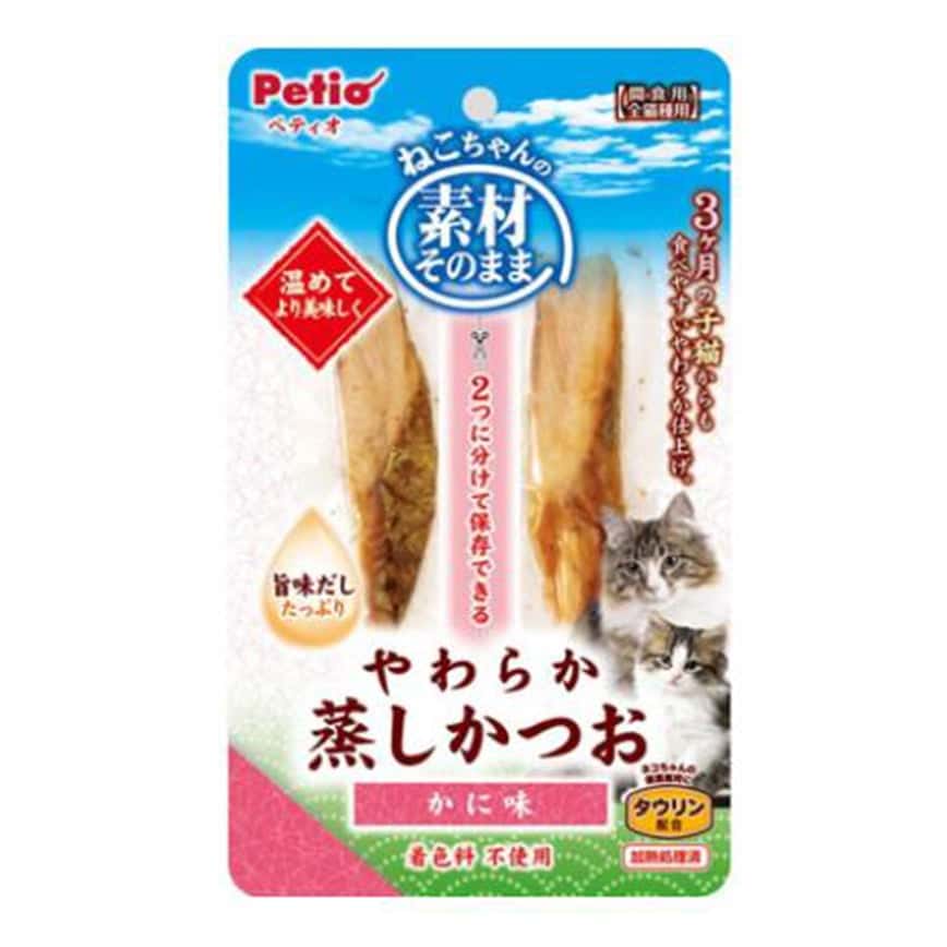 Petio 貓零食 原汁原味 蟹肉味蒸鰹魚 (牛磺酸+) 2P (90602681) (圖片2)