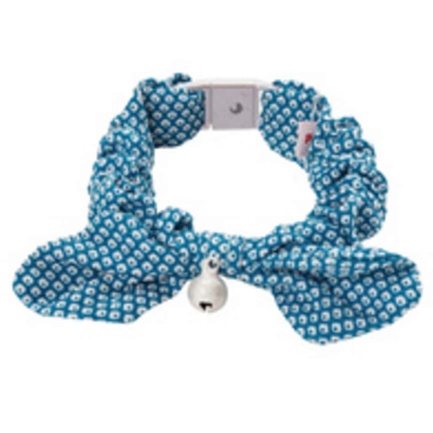 Petio 田園風蝴蝶結頸帶 鹿紋 藍色 (貓用) (91601886) (圖片2)