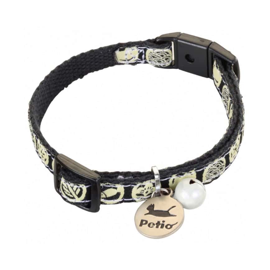 Petio 田園防走失頸帶 貓紋 黑色 (貓用) (91601890) (圖片2)
