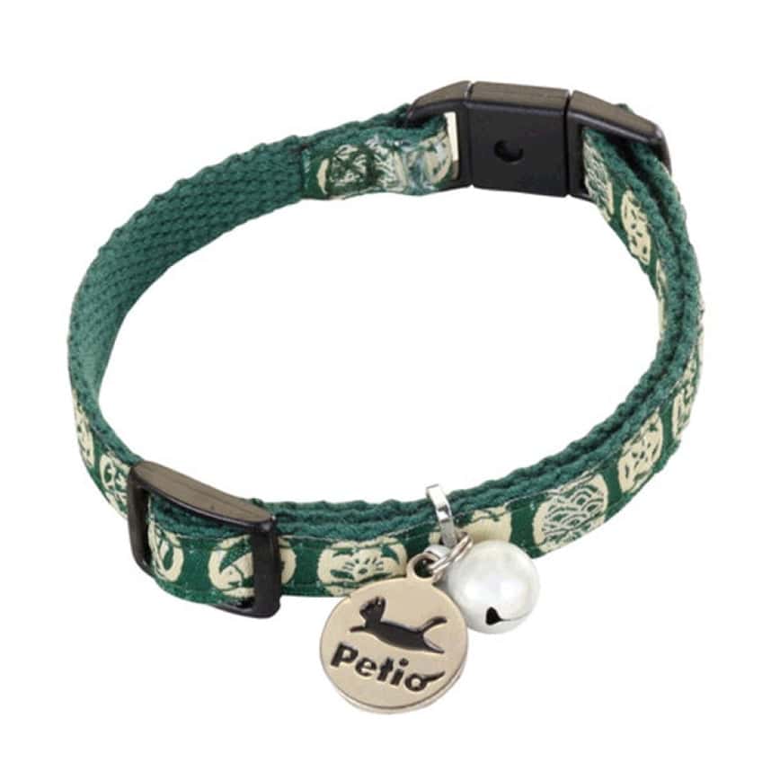 Petio 田園防走失頸帶 貓紋 綠色 (貓用) (91601891) (圖片2)
