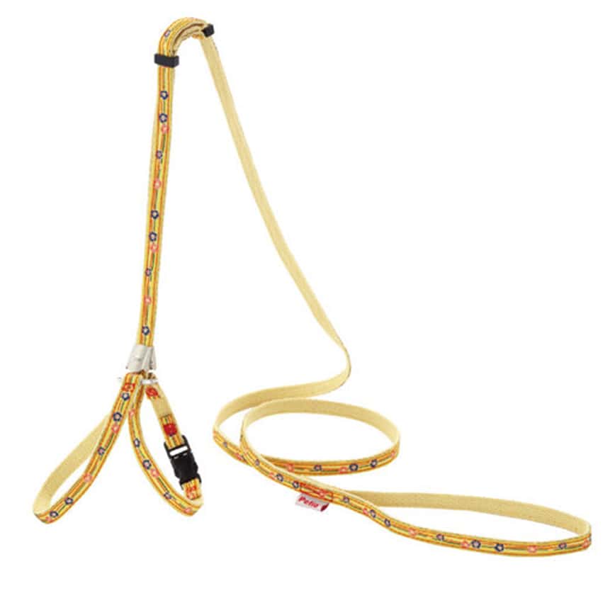 Petio 貓小町和風胸帶牽引繩 黃色櫻花 (貓用) (91602368) (圖片2)