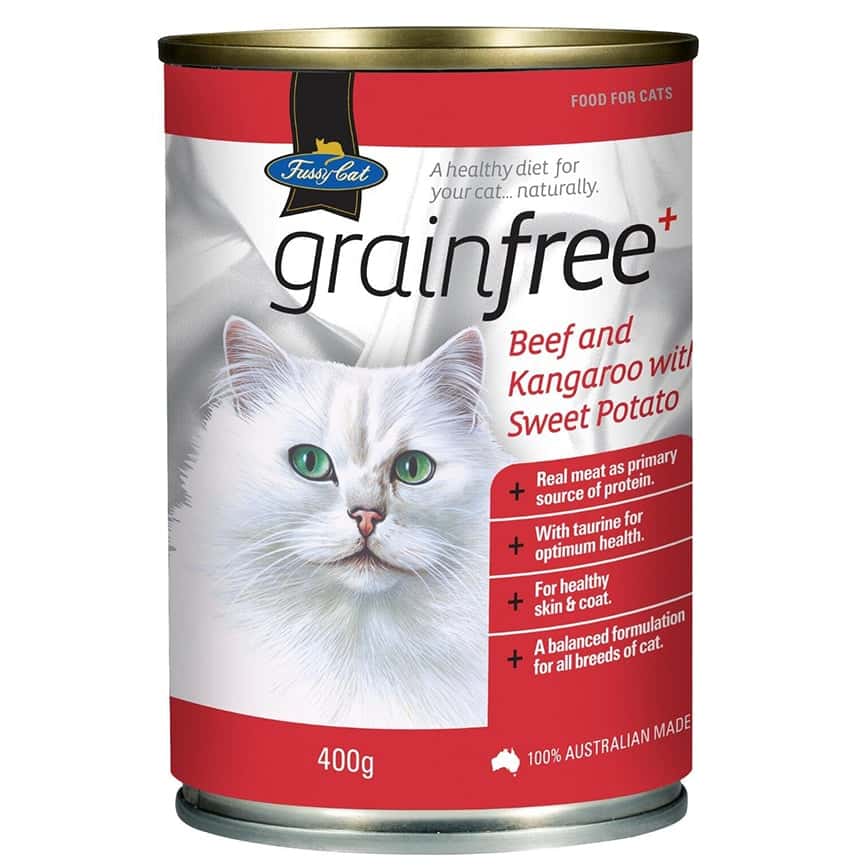 Fussy Cat 無穀物增肌罐 牛肉袋鼠肉 400g (紅) (圖片2)