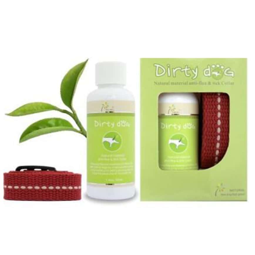 Dirty Dog 純天然除蚤驅蟲項圈組 50ml +棉項圈 紅 (DDCO30RE) (GRDTCANR50MLZ) (圖片2)