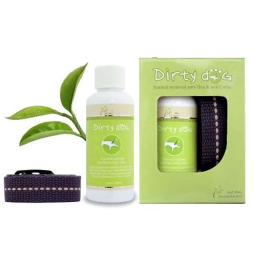 Dirty Dog 純天然除蚤驅蟲項圈組 50ml +棉項圈 紫 (DDCO30PU) (GRDTCANP50MLZ) (圖片2)