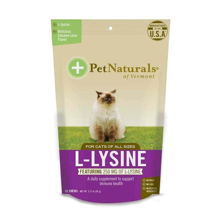 Pet Naturals 功能小食 貓貓離氨酸增強免疫配方 雞肝味 60粒 90g (圖片2)