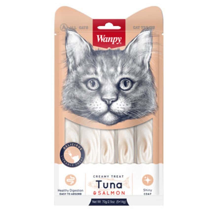Wanpy 日式貓食滋味醬 吞拿魚+三文味 70g (YY871118) (圖片2)