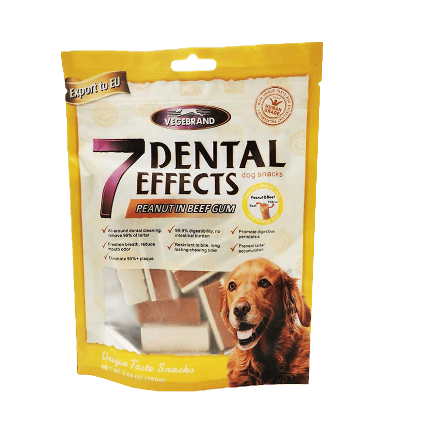 VEGEBRAND 7重高效 除口臭磨牙潔齒小食 狗小食 花生味 160g (圖片2)