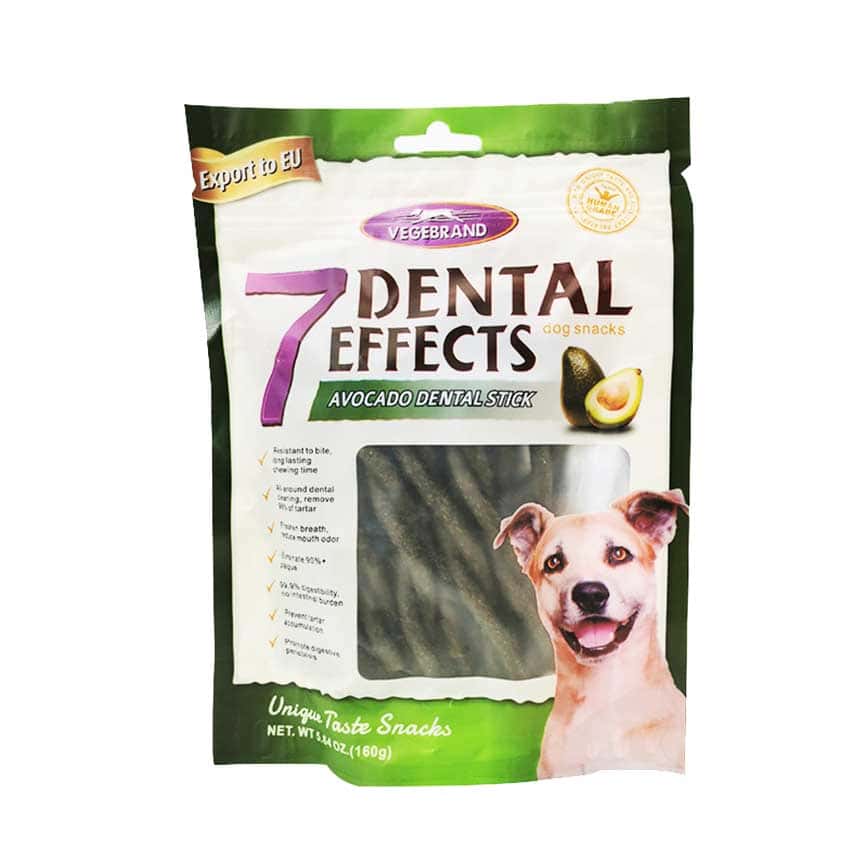 VEGEBRAND 7重高效 除口臭磨牙潔齒棒 狗小食 紐紋牛油果味 160g (圖片2)