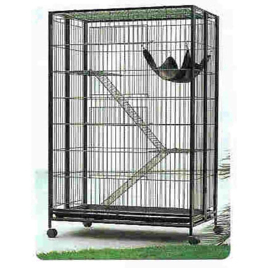 特大豪華舒適貓籠 Epoxy coating premium cat cage (92x58x142cm) (1185D) (圖片2)