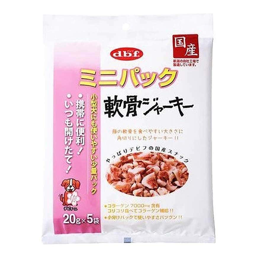 日本d.b.f 狗小食 迷你包裝 豬軟骨肉乾粒 犬用 100g (20g*5袋入) (粉紅) (圖片2)