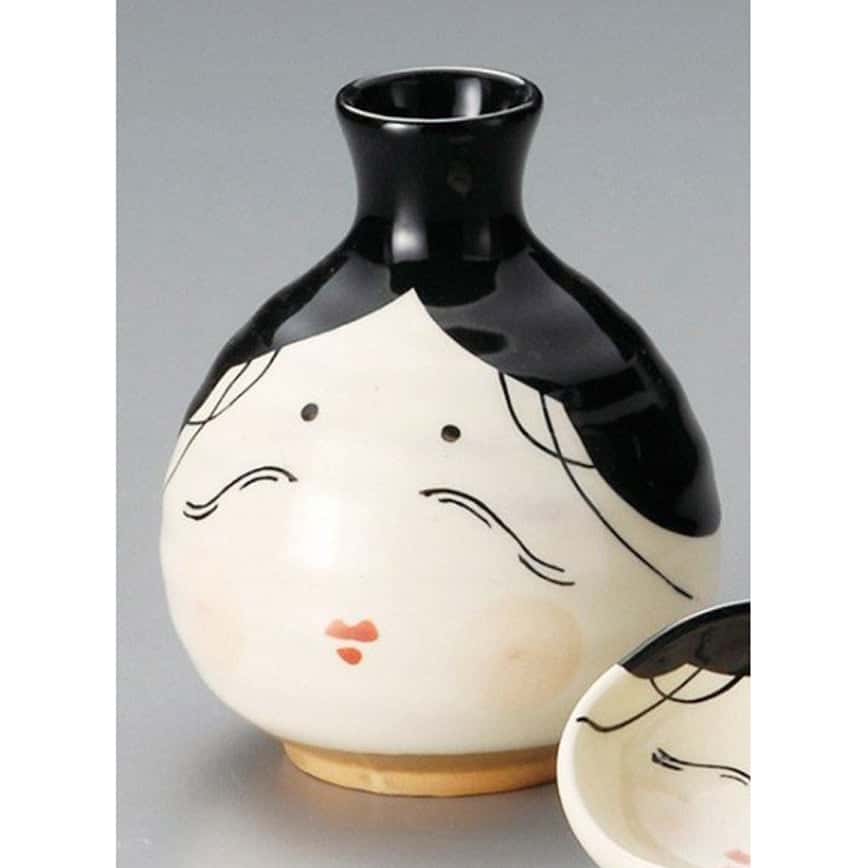 日本清酒壺 美濃燒 輕井沢 和食器 新陶瓷酒具 阿龜酒壺 (圖片2)