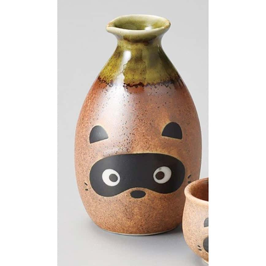 日本清酒壺 信樂燒 輕井沢 和食器 陶瓷酒具 狸貓2號 酒壺 (圖片2)