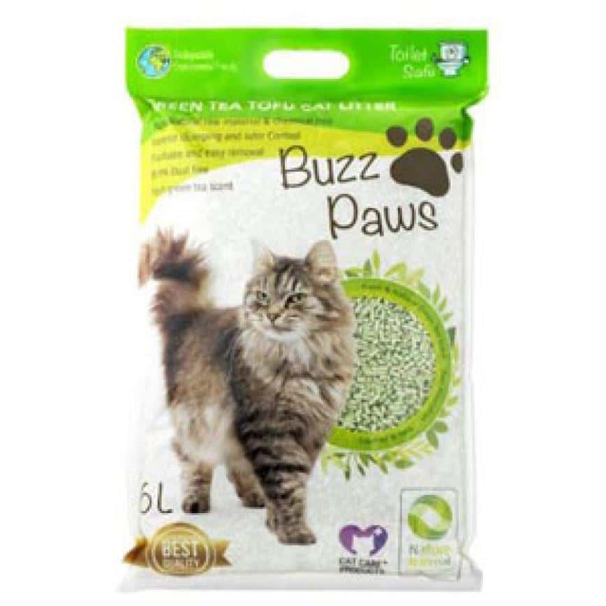 Buzz Paws 綠茶花香味 豆腐貓砂 6L (圖片2)