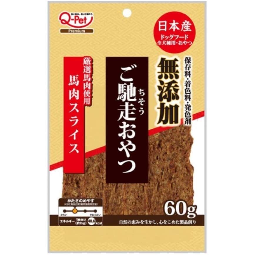 日本Q-PET 狗小食 精心挑選馬肉乾 60g (圖片2)
