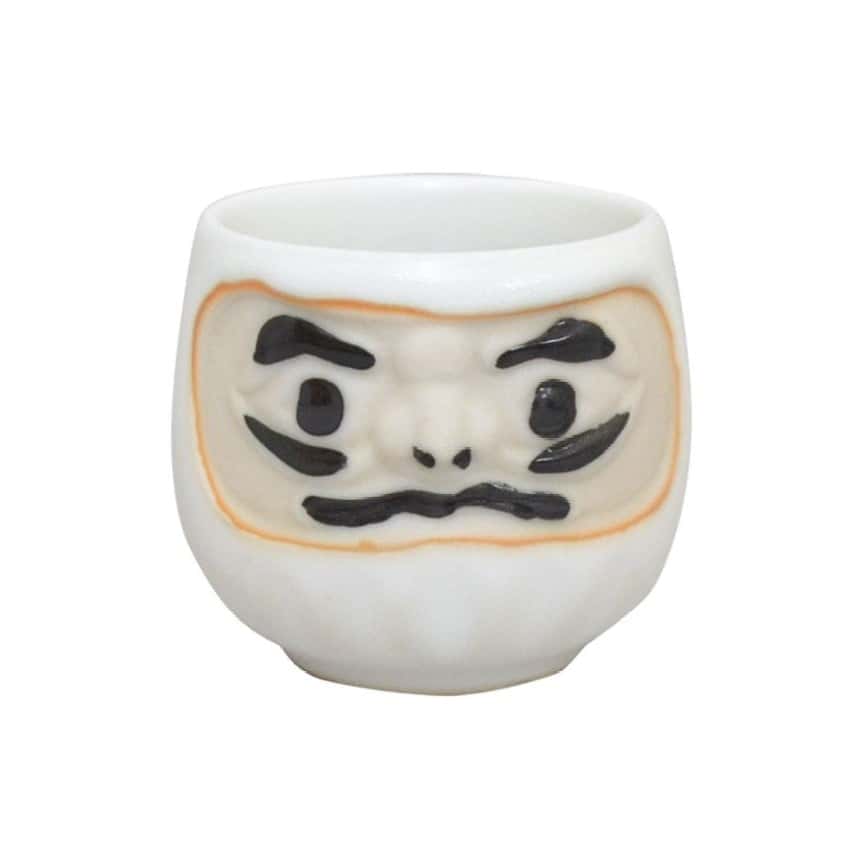 日本清酒杯 日本製造 陶瓷酒具 緣起良 白達摩 清酒杯 1個入 (圖片2)