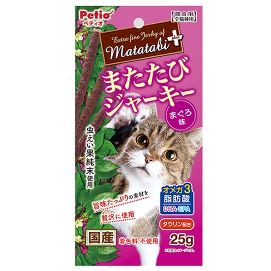 Petio 貓零食 日本產 木天蓼 吞拿魚肉條 皮毛護理 Japan Skin&Coot Tuna Flavor Silwervlne Jerky Stick for cat (牛磺酸·DHA· EPA+) 25g (90602911) (圖片2)