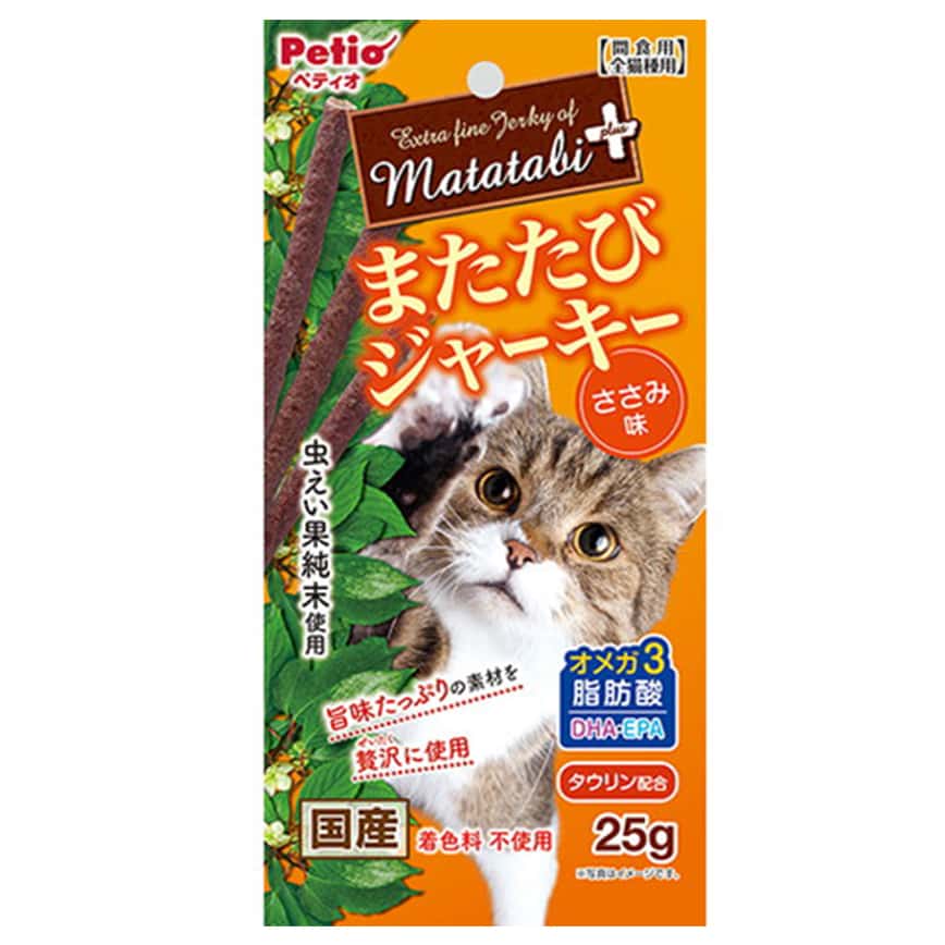 Petio 貓零食 日本產 木天蓼 鷄胸肉條 皮毛護理 Japon Skin&Coot Chicken Flavor Silvervine Jerky Stick for Cat (牛磺酸·DHA· EPA+) 25g (90602913) (圖片2)