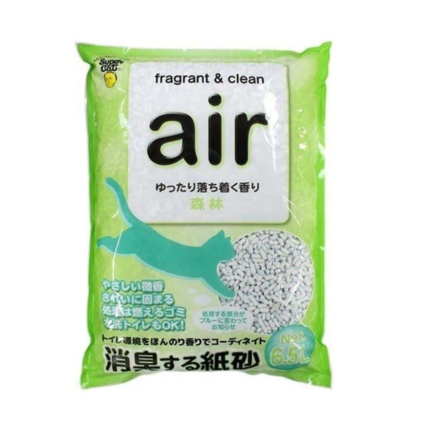 日本Super Cat air除菌消臭 紙貓砂 森林青 6.5L (圖片2)