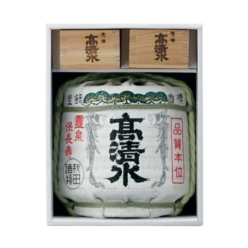 秋田酒類 高清水 菰樽 清酒祝樽 1.8L (內含2個品酒專用酒枡 原裝木盒) (圖片2)