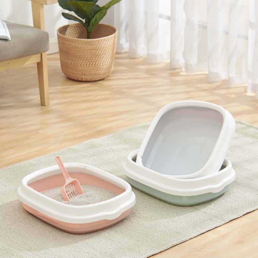 單層貓砂盆 無腳踏 (顏色隨機) (圖片2)