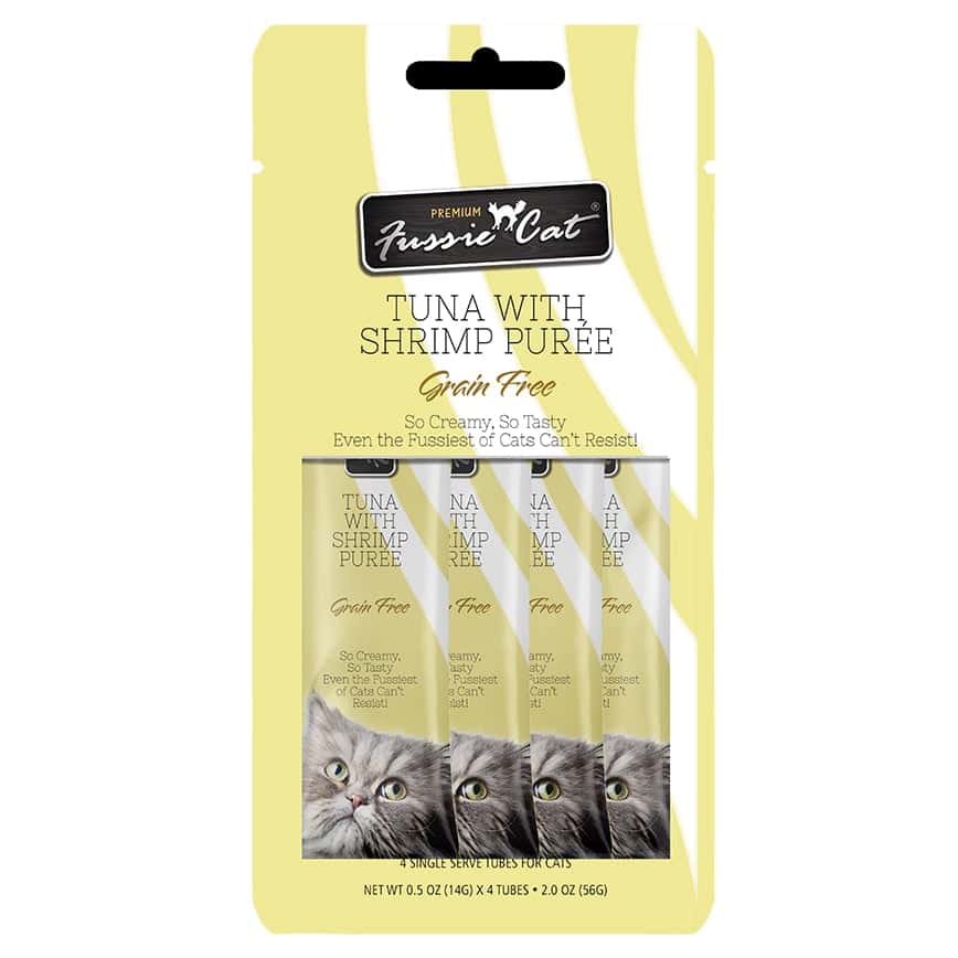 Fussie Cat 貓零食 天然肉醬小食 吞拿⿂+鮮甜蝦⾁醬 2oz (FUP-TSH) (圖片2)