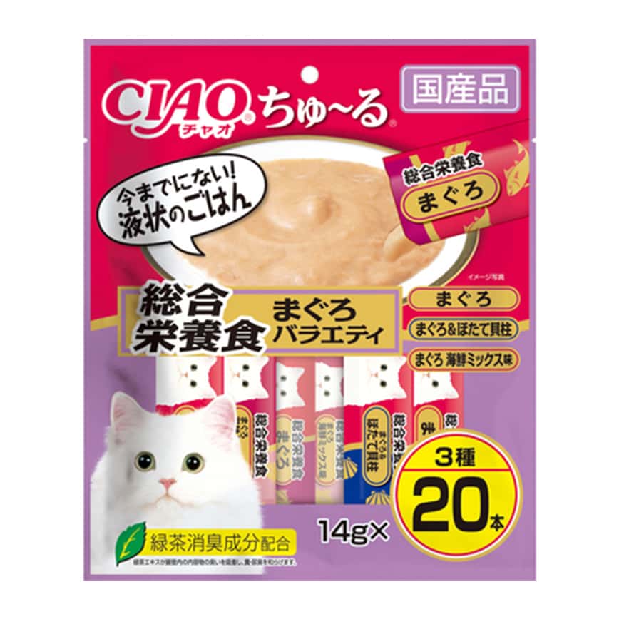 CIAO 肉泥 貓零食 綜合營養食 金槍魚混合肉醬 14g 20本袋裝 (SC-270) (圖片2)