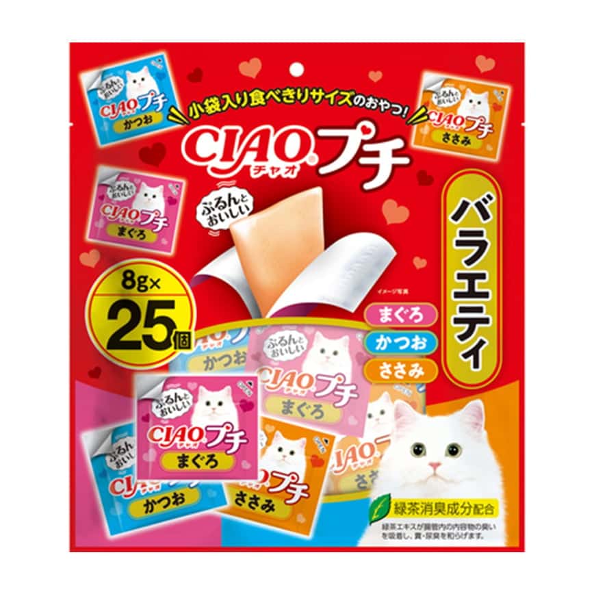 CIAO 貓零食 日本大大塊肉片 鰹魚+金槍魚+雞肉 8g 25枚 (TSC-156) (圖片2)