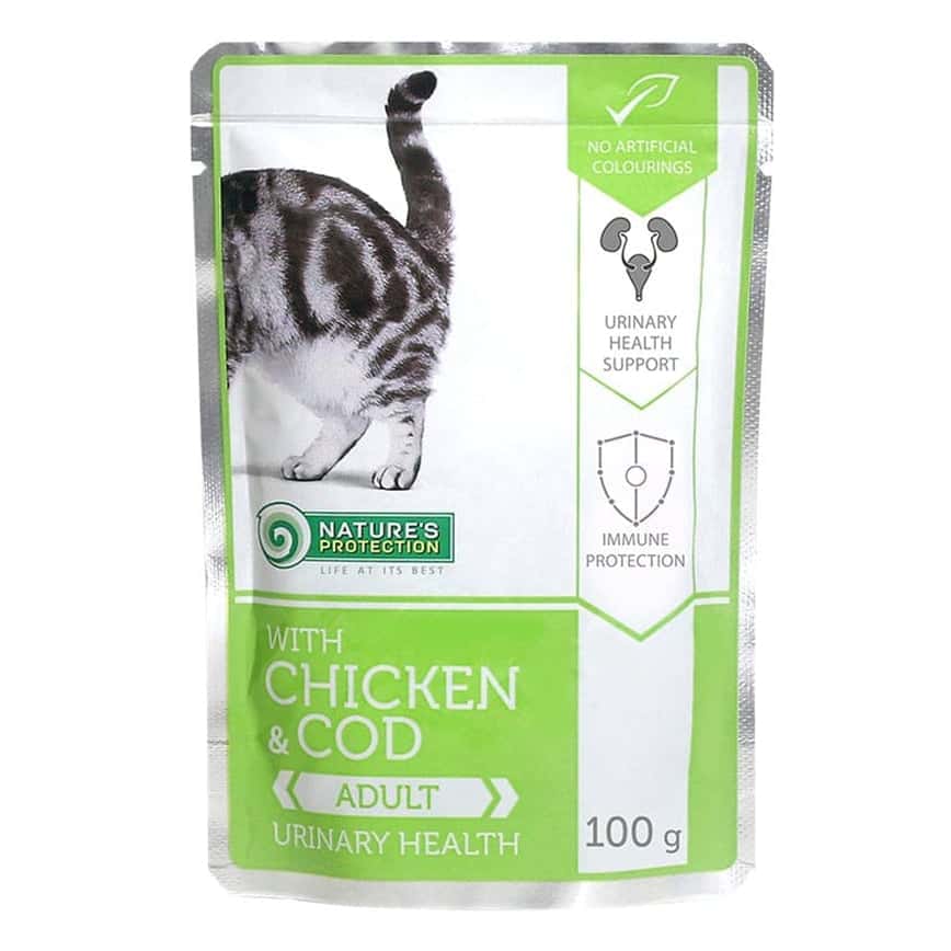 Nature's Protection 貓濕糧 成貓主食袋裝濕糧 健康泌尿系統配方 雞+鱈魚 100g (KIP91100G) (圖片2)