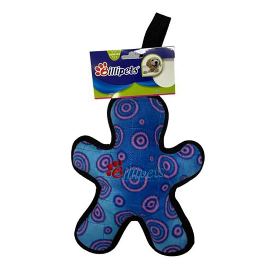 Billipets 雙層⽑絨布耐咬狗玩具 藍⾊人仔 20cm (NS-17064BLUE) (圖片2)