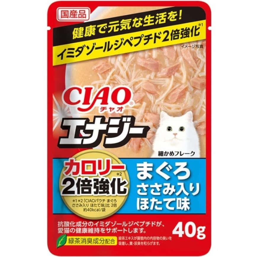 CIAO 貓濕糧 2倍能量強化 雞肉+扇貝 40g (橙) (IC-336) (圖片2)