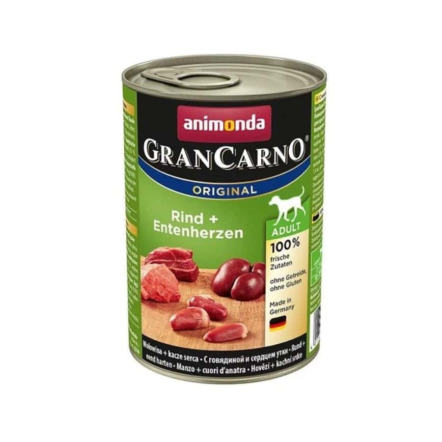Animonda GranCarno Adult Dog Canned Food Beef + Duck Hearts 400g (90302411) (圖片2)