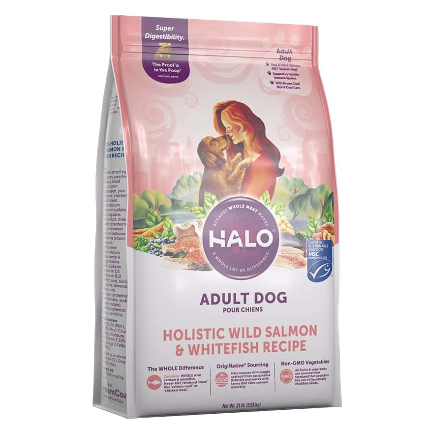 HALO 狗糧 成犬糧 野生白魚及三文魚配方 4lb (圖片2)