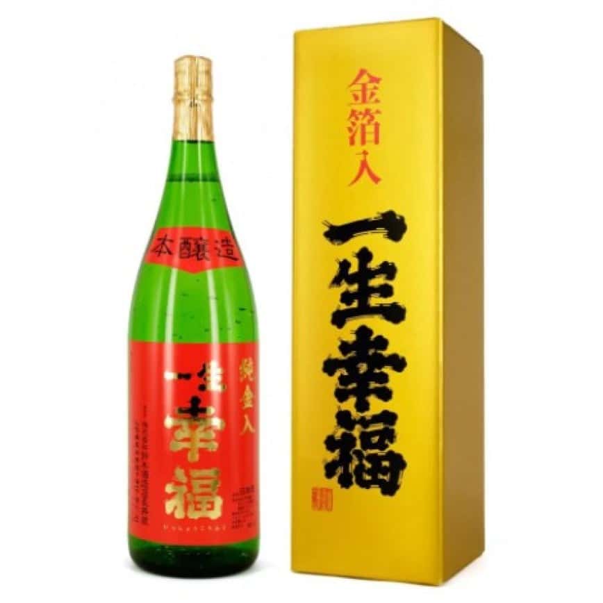 鈴木酒造 一生幸福 本釀造 金箔入り 1.8L (圖片2)