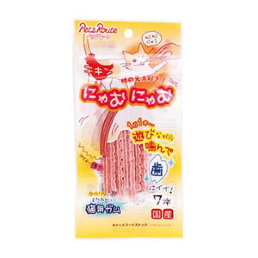 日本Petz Route 貓咪潔齒棒 雞肉味 7條裝 (貓用) (粉橙) (圖片2)