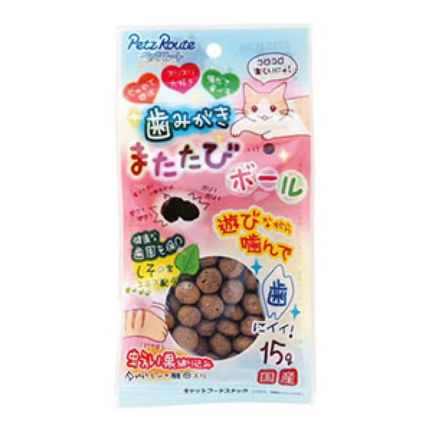 日本Petz Route 貓咪潔齒球 15g (貓用) (粉藍粉紅) (圖片2)