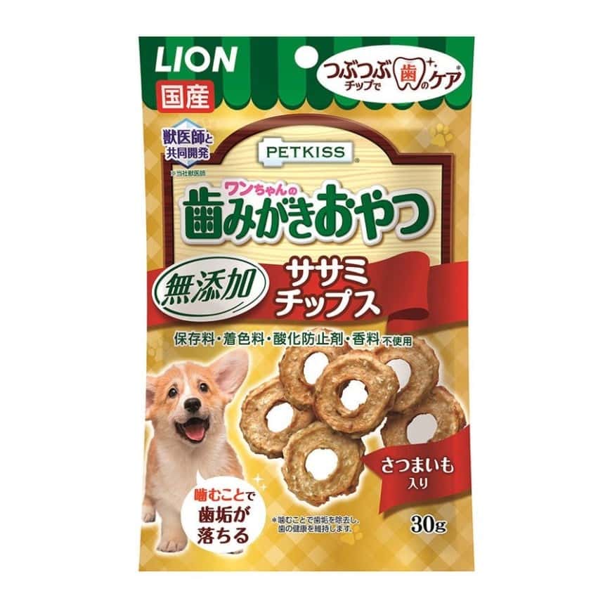 日本LION Pet 狗零食 無添加潔齒圈圈餅 雞肉味 30g (圖片2)