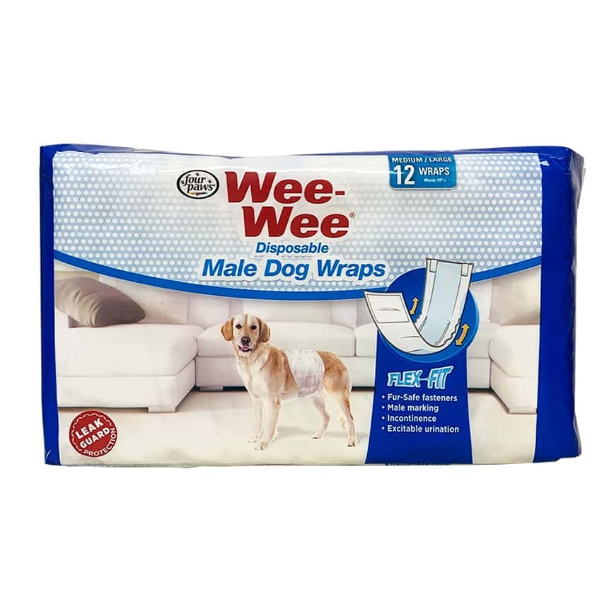 Four Paws四爪 寵物尿墊 狗尿墊 狗尿片 雄犬圍腰尿片 M/L 12片 (F97227) (圖片2)